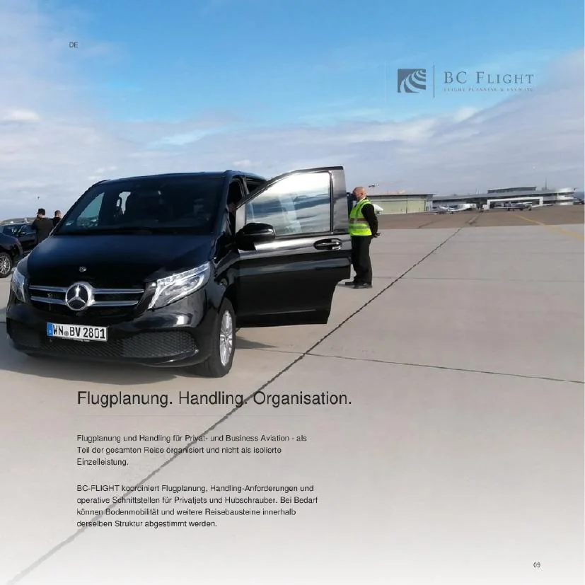 BL-First Fahrzeug im Umfeld der Business Aviation